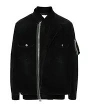 layered denim jacket 3 Black