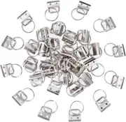 45Pcs Sliver 4/5 Inch Key Fob Hardware with Key Rings Sets, Perfect for Bag