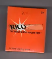 25 Clarinet Reeds RICO 3.5 unopened sealed box NOS