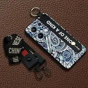 Phone Case Compatible with Redmi Note14S Global, Soft case Anti-Knock Fashion Design Waterproof Wrist Strap Graffiti Shockproof Anti-dust Ring