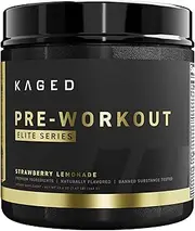 Pre Workout Powder; Pre-KAGED Elite Preworkout for Men & Women, High Stimulant for Workout Energy, Focus & Pumps; Premium L-Citrulline, Beta Alanine, Creatine, & 388mg of Caffeine, Strawberry Lemonade