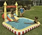 Member’s Mark Inflatable Sand Castte Pool & Slide with Sprinkler Arch, Over 5 ft