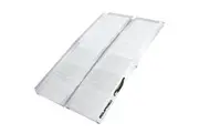 EQUIPMED 123cm Portable Folding Aluminium Access Ramp 272kg Rated, Silver, for Wheelchair, Mobility Scooter