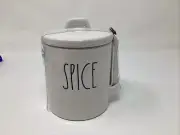 Rae Dunn Spice Jar Container with Measuring Spoon & Lid, NEW!