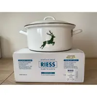 在飛比找蝦皮購物優惠-RIESS 22cm森林小鹿琺瑯鍋（全新品）