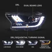 Mustang Style LED Projector Headlights Suitable For Ford Ranger PX2,PX3