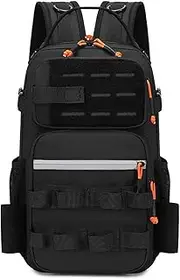 BANDKIT Fishing Lure Rold Backpack Camping Bag Outdoor Sports Hiking Trekking Mountaineering Hunting Tactical Tackle Storage Molle Bags(Black)