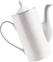 Gold Coffee Carafe Tea Pot Kettle Streamlined Grip Elegant Design for Daily Use Kitchen Accessory