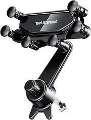 Car Phone Holder Mount with Newest Metal Hook Clip 360° Rotation Six-Point Gravity Air Vent Cell Phone Car Mount Hands Free Universal Automobile Cradle Fit for 4.0-6.5 inches Phones