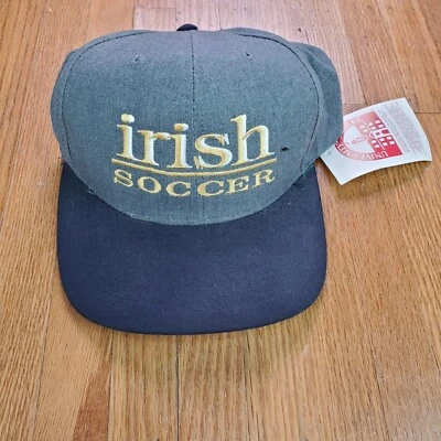 Vintage Notre Dame Hat OSFA Adjustable Baseball Hat Strapback Strap Back New NWT