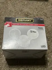 Defiant 180° White Motion Sensor Wired Outdoor 2-Head LED Security Flood Light