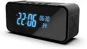 Digital Alarm Clock Spy Camera WiFi Wireless Connection Live Stream Home Surveillance Monitoring 4K UHD Motion Activated IR Night Vision