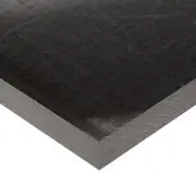 0.625" x 1.375" x 24", Acetal Plastic Sheet, Black