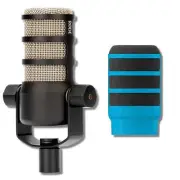 Rode PodMic Cardioid Dynamic Broadcast Microphone with WS14 Blue Pop Filter