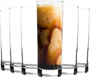 LAV Ada Highball Glasses Set - 315ml - Pack of 6 Modern Long Drink Collins Glass Cocktail Tumblers