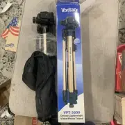 Vivitar VPT-360 Video Tripod with Pan, Tilt Head and Dual Levels