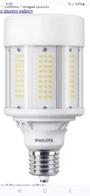 Case of 3--PHILIPS 115W LED Corn Cob Industrial Light Bulb Ex39 Mogul 564070