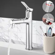 ACA Chrome Kitchen Tall Basin Mixer Tap With Pull-out Spray Head 3-function Brass Basin Faucet