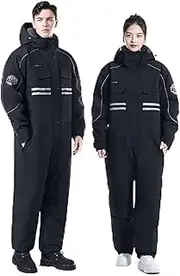 [KYOFIS] One-Piece Adult Snowsuit, Snowsuit Insulated Ski Jumpsuit Waterproof Windproof, Snowmobile Cold Weather Suit for Adults/Men/Women(XXXX-Large)