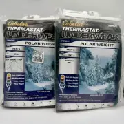 Vintage Cabela’s Thermastat Polar Weight Men’s 2XL Tall Base Layer Set Zip Mock