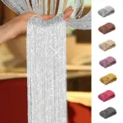 String Door Curtain Fly Screen Window Panel Tassel Fringe Beads Room.~