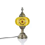 Turkish Moroccan Mosaic Table or Bedside Lamp,mosaic lamp XL Globe Yellow Colour