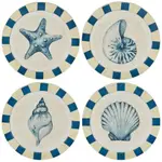 [OneWorld Collection] Seashells Round Wall Art Set of 4