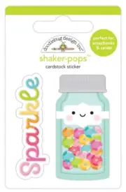 Doodlebug Shaker-Pops 3D Stickers-Sequin Jar