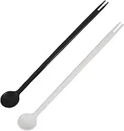 GRADENEVE 2pcs Long Handle Reusable Stirring Spoon Honey Spoon for Serving Fruits Appetizers and Condiments Ergonomic Mixing Utensils for Easy Use and Cleaning