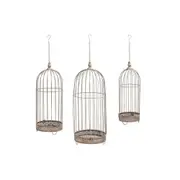 3pc A.FRESCO Tall Metal Vintage Birdcage w/ Chain & Hook Set Garden Decor