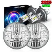 Pair 7'' inch Round LED Headlight Hi-Lo Sealed Beam Fit Suzuki Samurai 1986-1995 (for: Suzuki)