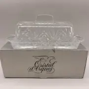 Cristal d'Arques Villemont Covered Butter Dish- Made In France