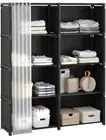 1 Piece Double Row 5 Shelves Storage, Cube Storage Organizer WHITE Multifunction