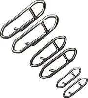 50 PCS Power Clips Fishing Stainless Steel Strength Fast Snap Clip Fishing Clips Connector Easy Quick Change Lure Snaps for Freshwater Saltwater