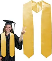[Generic] Adult Plain Graduation Stole,72 INCH Long Unisex Adult Plain Graduation Stole | Academic Ceremony Accessories, Creative Stole Sash For Graduation Party