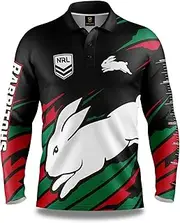 [Ashtabula] NRL 'Ignition' Fishing Shirt - South Sydney Rabbitohs - Youth - Polo