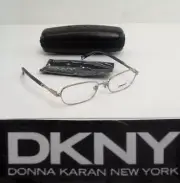 DKNY Eyewear Rx-Ready Eyeglasses DY5632 Silver Metal Frame w/Tortoise Shell Arms