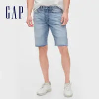 在飛比找蝦皮商城優惠-Gap 男裝 時尚做舊水洗牛仔短褲-藍色(536731)