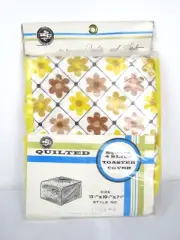 KC Products Square 4 Slice Toaster Cover - New in Package - Yellow Brown Floral
