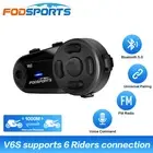 V6 S Motorcycle Intercom 1000M Helmet Interphone FM Headset Wireless Speakers