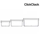 NEW CLICKCLACK 3pc AIR TIGHT BASIC SMALL BOX SET 3 PIECE