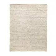 Pebbles Hand Woven Cream Cotton Wool Rug 240x300cm