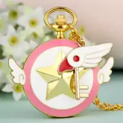 Lovely Japan Anime Card Captor Sakura Design Women Girl Quartz Pocket Watch