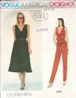 1979 Vintage VOGUE Sewing Pattern B36 Dress Top Pants (2182R) Geoffrey Beene