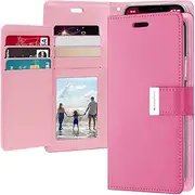 Goospery Rich Wallet for Apple iPhone 11 Case (6.1 inches) Extra Card Slots Leather Flip Cover (Hot Pink) IP11-RIC-HPNK