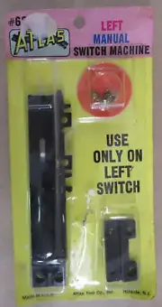 Atlas #62 LEFT MANUAL Switch Machine; HO NEW