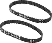 Qjaiune 2Pcs 130XL 037 Timing Belt 65 Teeth Black Cogged Rubber Geared Belt 10mm Cog Drive Belt (130XL037)