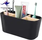 Toothbrush Holders for Bathrooms Bamboo Toothbrush and Toothpaste Holder Electri