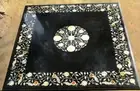 3' Square Dining Coffee Black Marble Table Top Inlay Creative peacock table