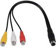 S-Video 4-pin Male to 3 RCA Female Red Yellow White Converter Adapter Cable Video Cord for TV HDTV Computer